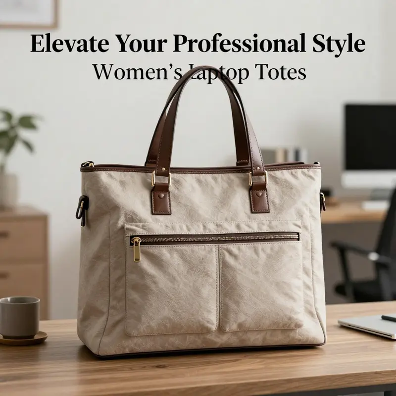 A closer look at the stylish design features of women’s laptop totes.