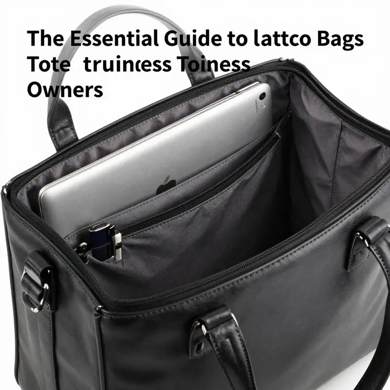 An organized interior of a laptop tote bag highlighting its practical design and functionality.