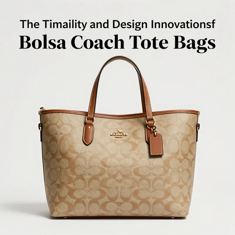 Detailing the features of bolsa coach tote bags, including materials and spacious designs.