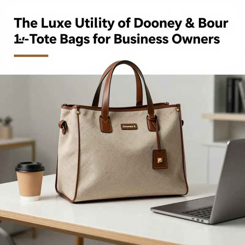 Dooney & Bourke tote bag located in a contemporary office setting.