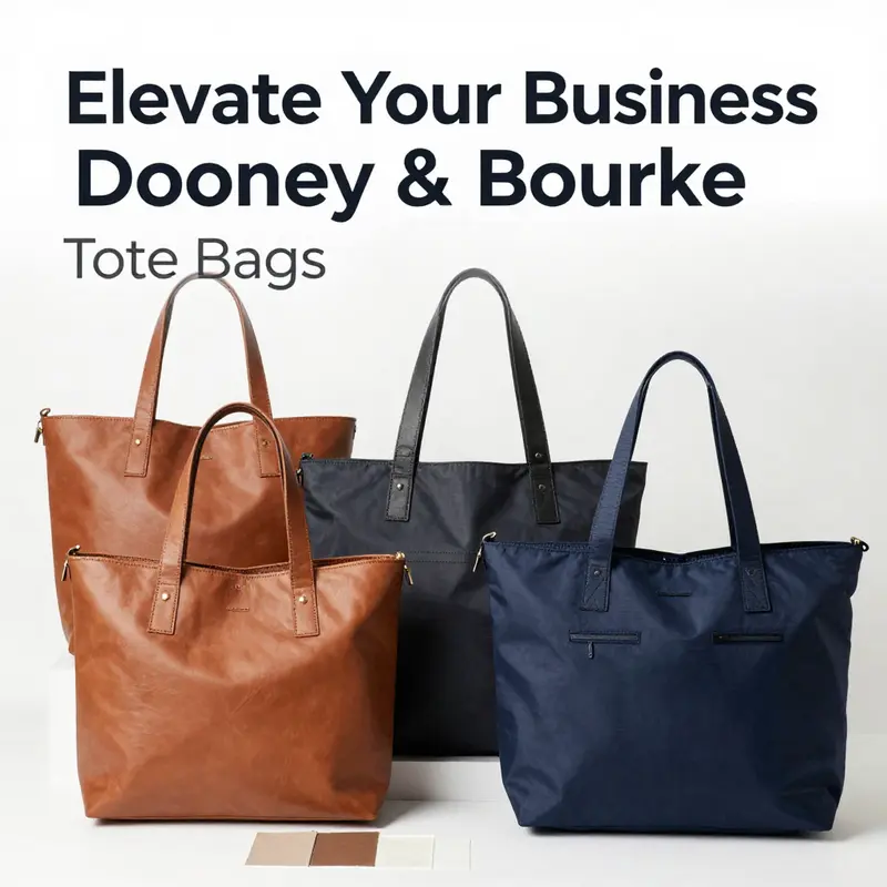 Detailed craftsmanship of a Dooney & Bourke tote bag, highlighting quality materials and design.