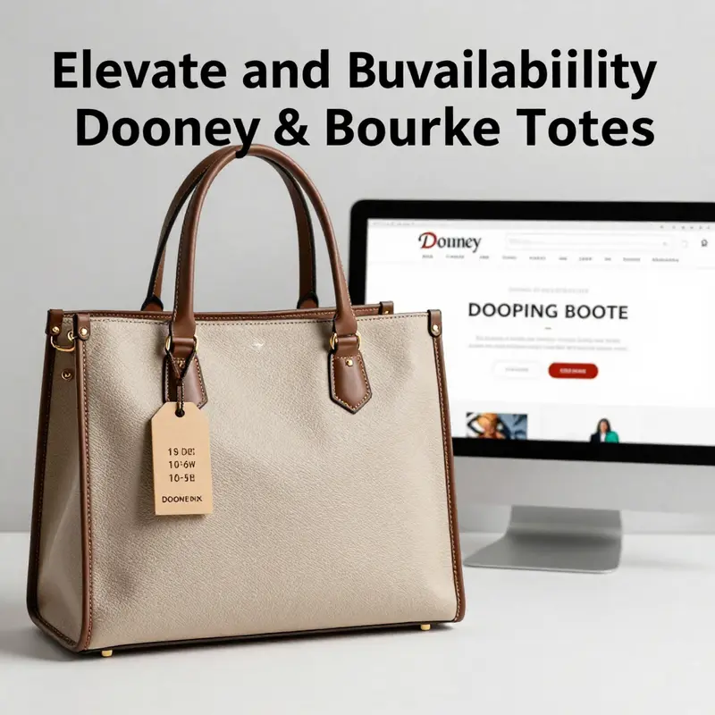 A showcase of different styles of Dooney & Bourke totes illustrating their diverse features.