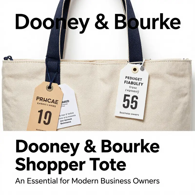 The Dooney & Bourke Shopper Tote showcased in a vibrant urban environment, exemplifying its practicality for daily business use.