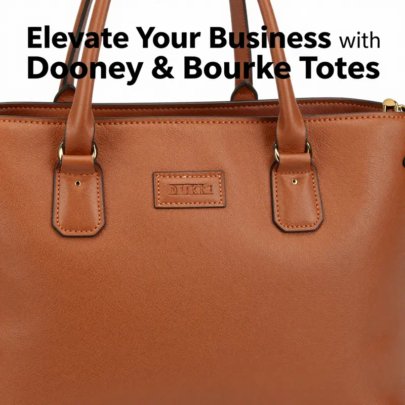 An exquisite look at the quality Italian leather and signature design of Dooney & Bourke totes, underscoring the brand’s commitment to luxury.
