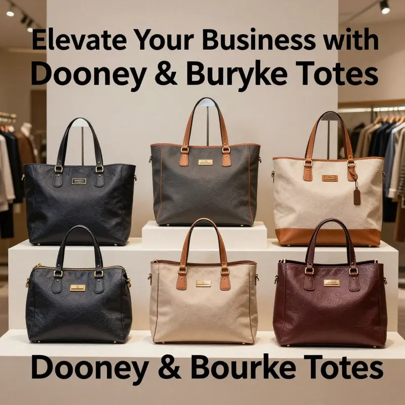 An exquisite look at the quality Italian leather and signature design of Dooney & Bourke totes, underscoring the brand’s commitment to luxury.
