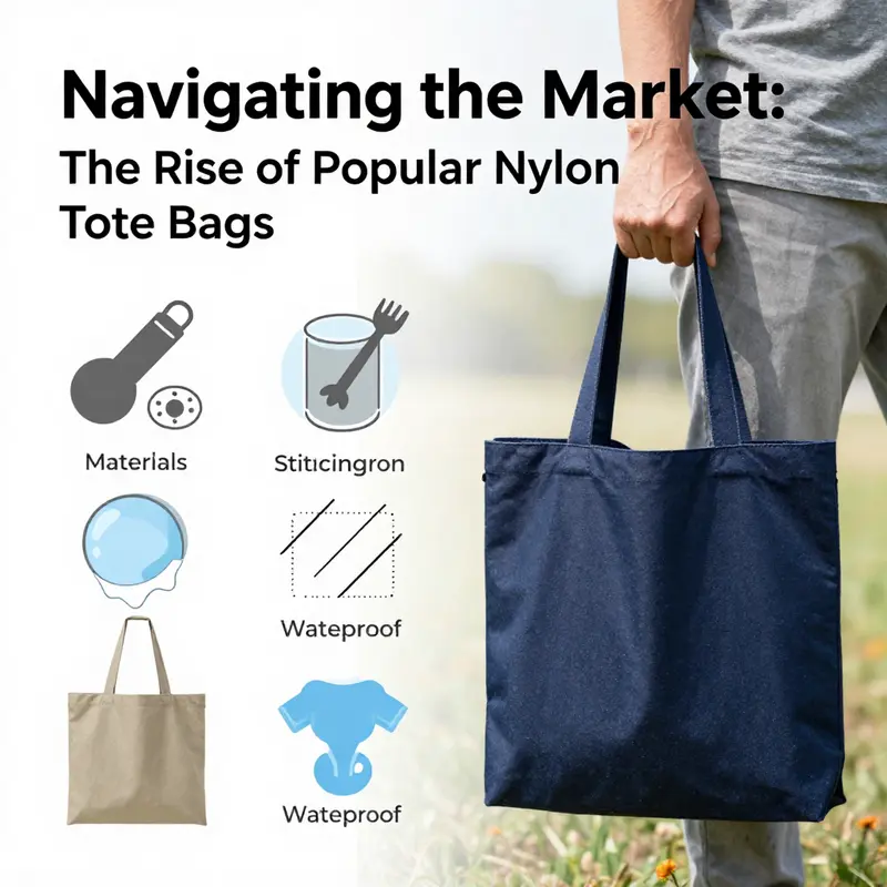 An assortment of popular nylon tote bags highlighting functional features and trendy designs.