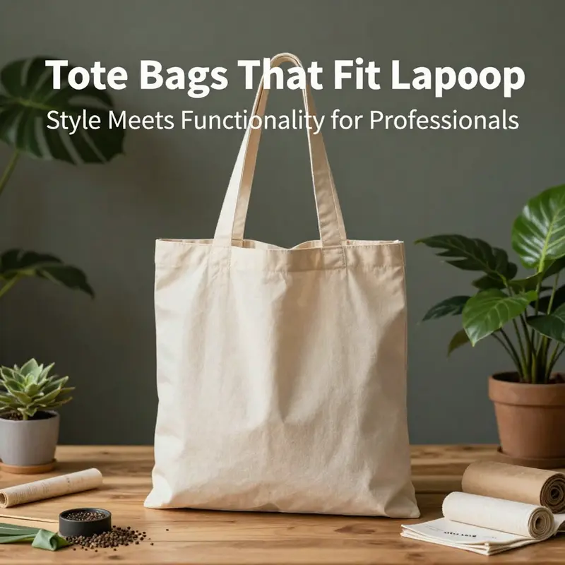 A modern professional showcases a stylish tote bag that’s perfect for carrying her laptop.