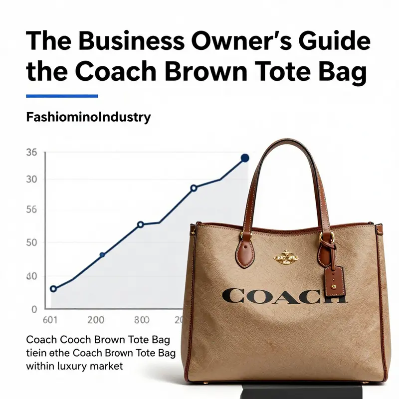 Showcasing the elegant details of the Coach Brown Tote Bag including its durable material and practical design.