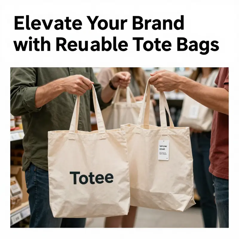 A variety of reusable tote bags showcasing the diversity of materials available.