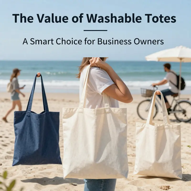 Washable totes in diverse environments, showcasing their eco-friendly appeal.