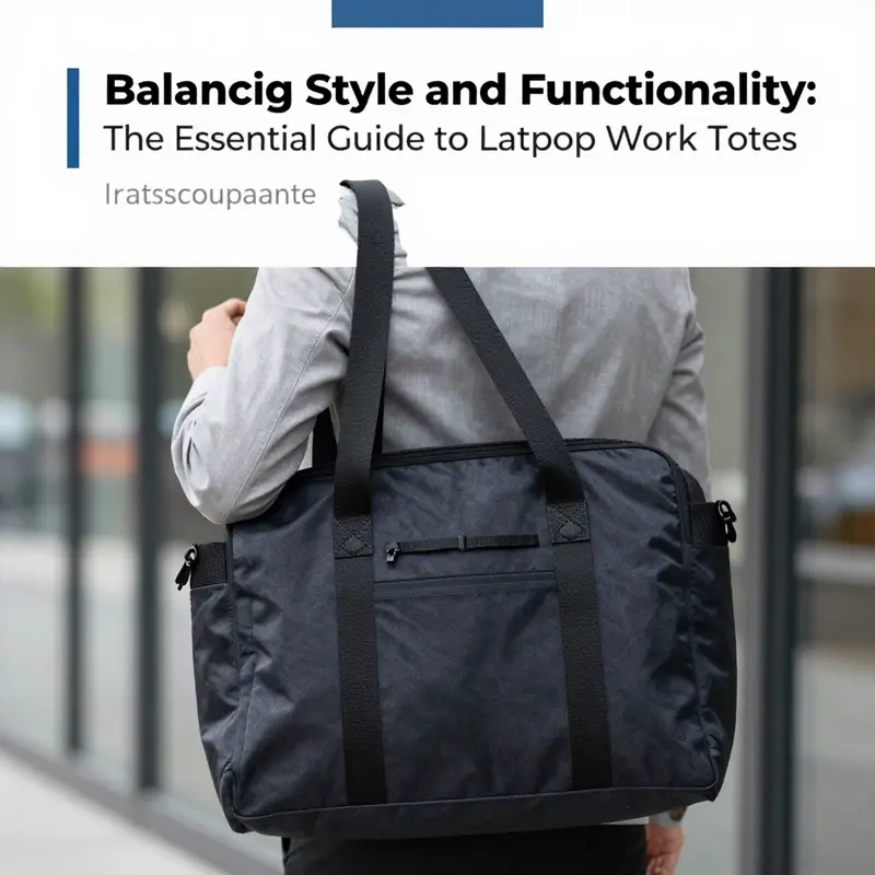 A laptop work tote showcasing essential features like multiple compartments and stylish design.
