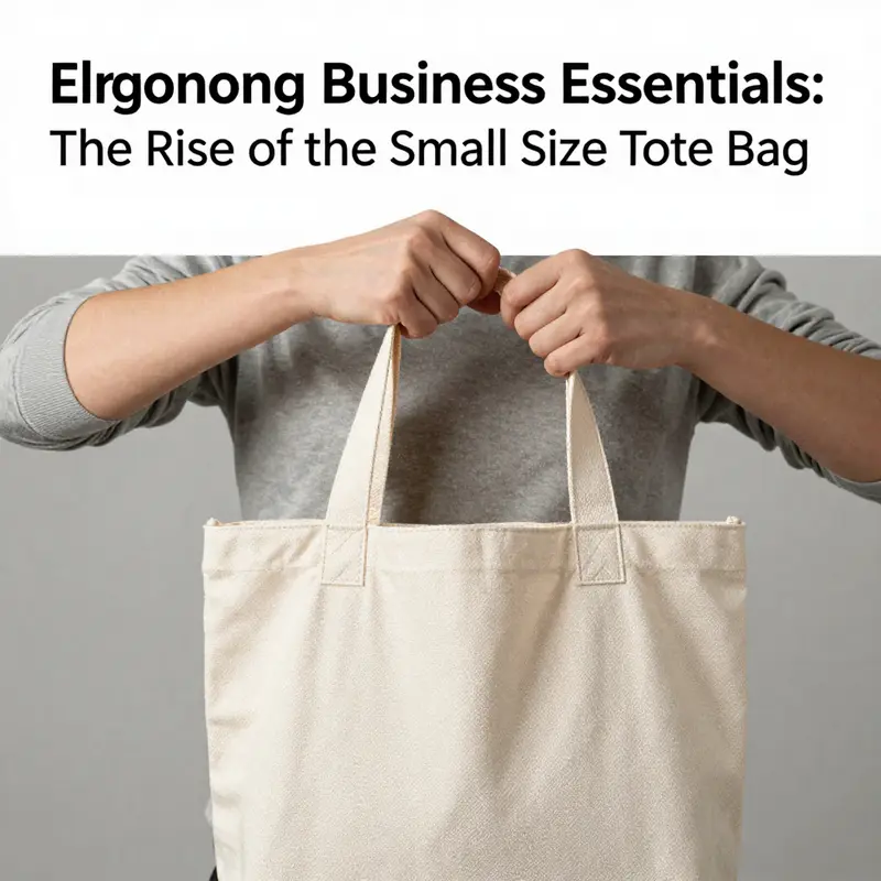 An example of a small size tote bag showcasing its functional design and practicality.