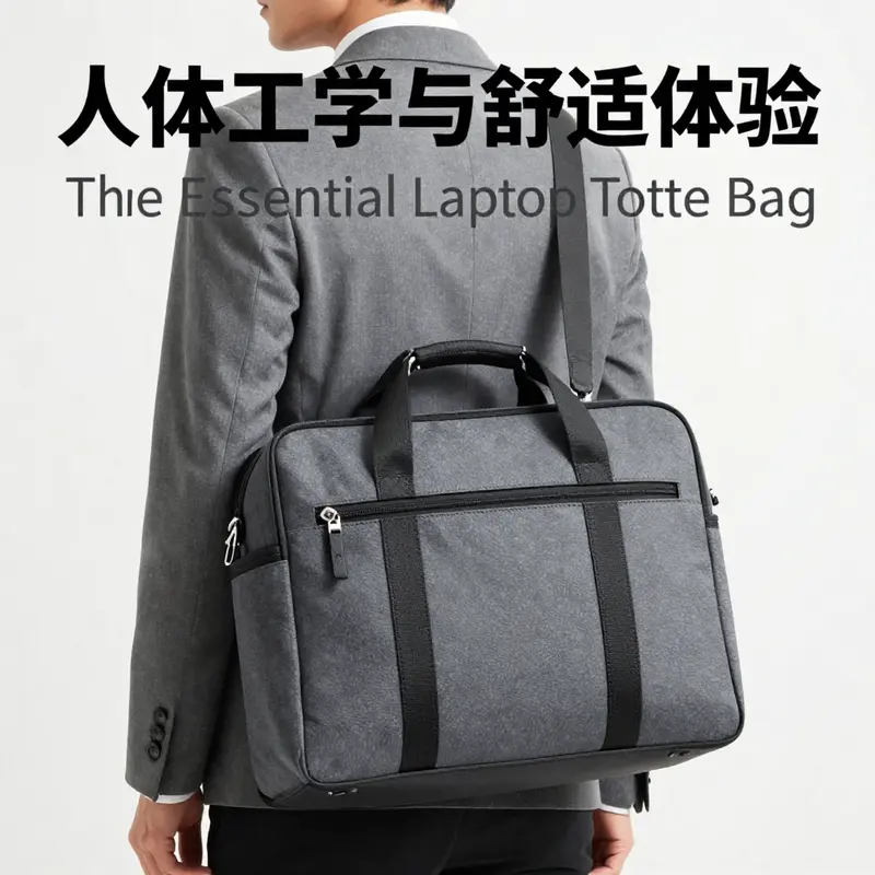 The essential features of a laptop tote bag, designed for protection and convenience.