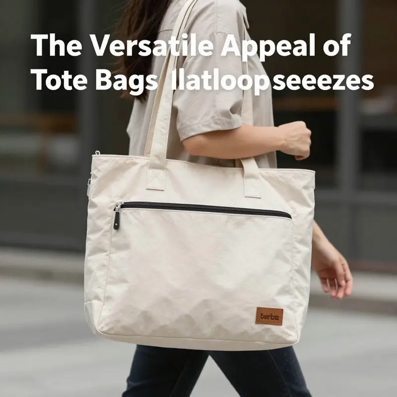 A business owner confidently carrying a tote bag, showcasing its blend of style and functionality in an urban setting.