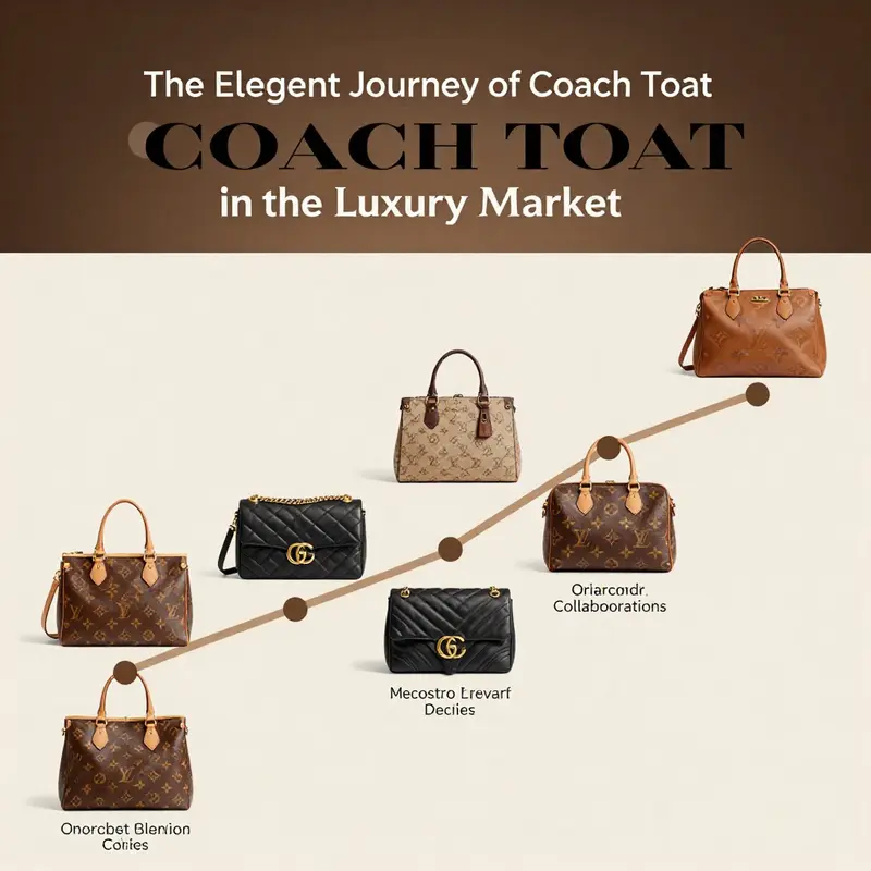 A diverse collection of Coach Toat bags showcasing the brand’s identity and design philosophy.