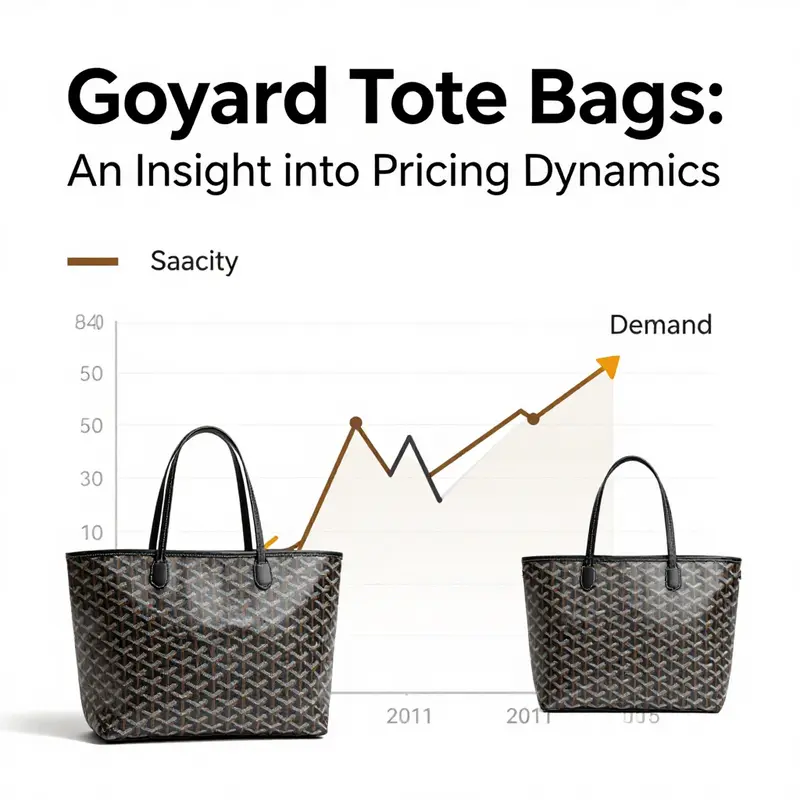 A selection of Goyard tote bags representing their official pricing structure.