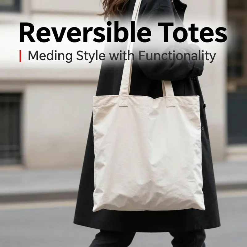 Showcasing the innovative design and functionality of reversible tote bags.
