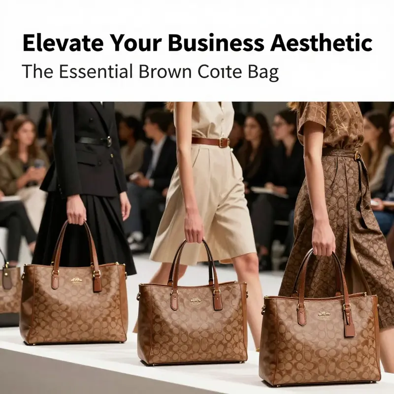 The exquisite craftsmanship of the brown Coach tote bag highlights its superior quality and timeless design.