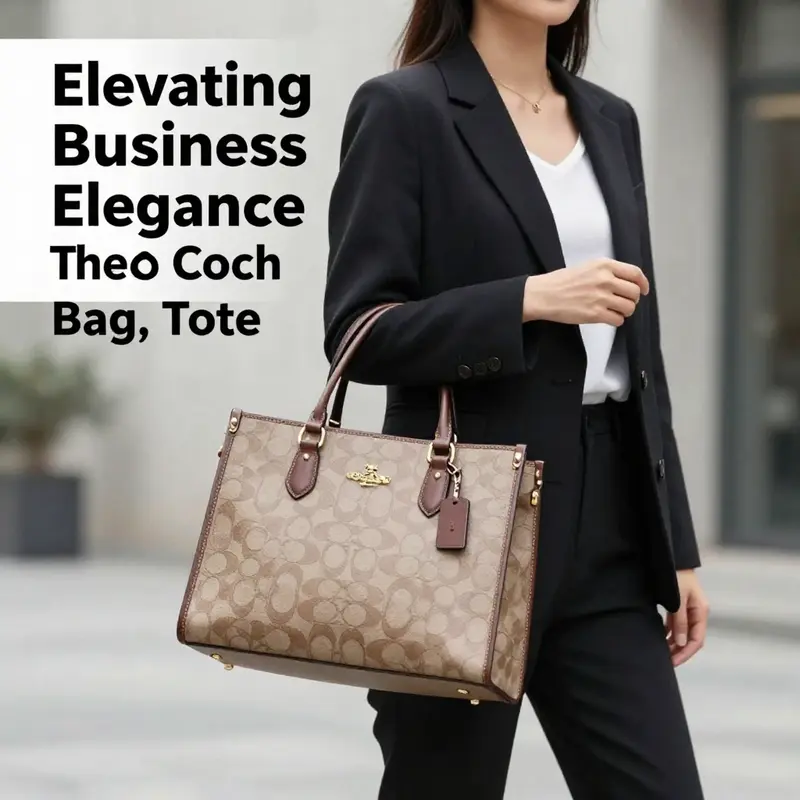 Detailing the artisanal craftsmanship of the Coach Bag Tote, emphasizing material quality and design.