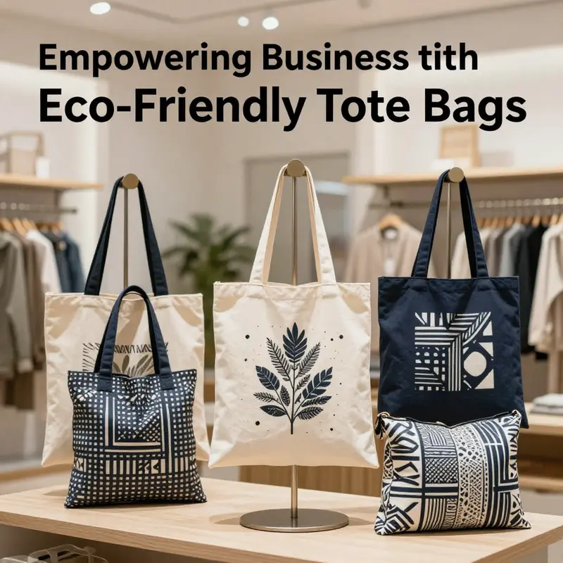 A variety of eco-friendly tote bags showcasing sustainable materials and vibrant designs.