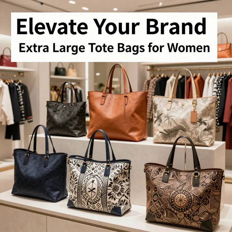 The practical functionality of extra large tote bags, perfect for business settings.