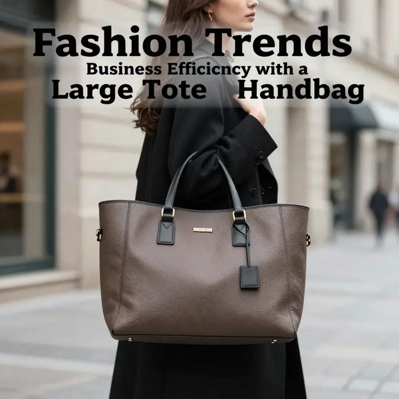 Different sizes and styles of large tote handbags arranged elegantly to illustrate the importance of fit in professional settings.