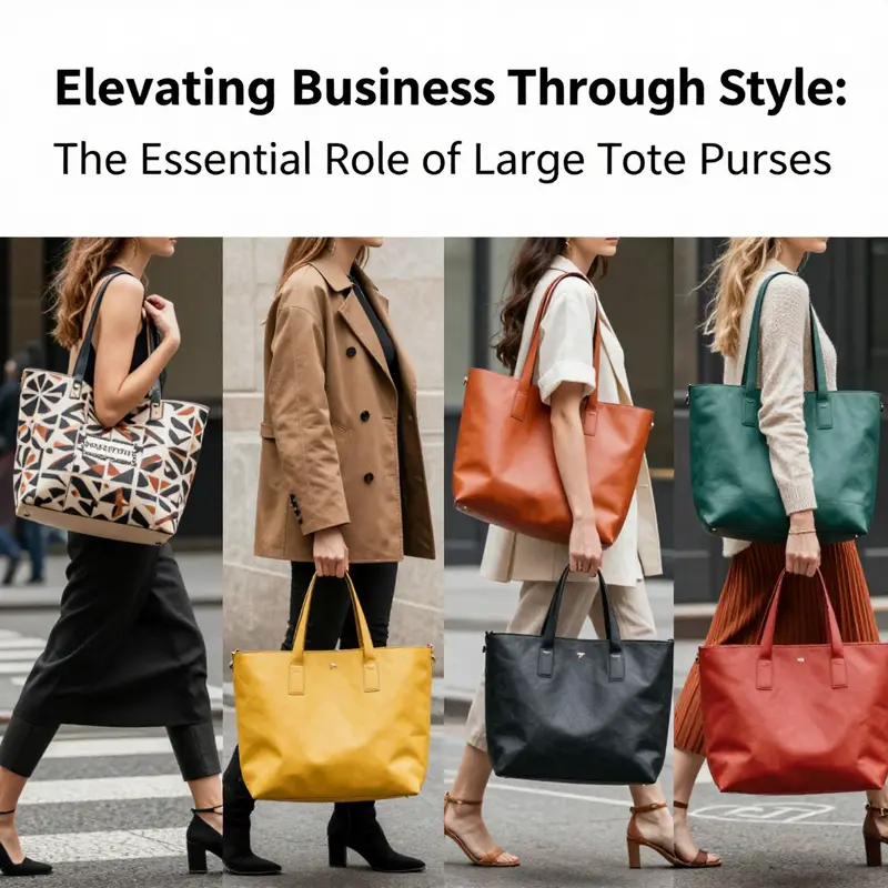 The ideal setup illustrating the practical utility of large tote purses in a workspace.