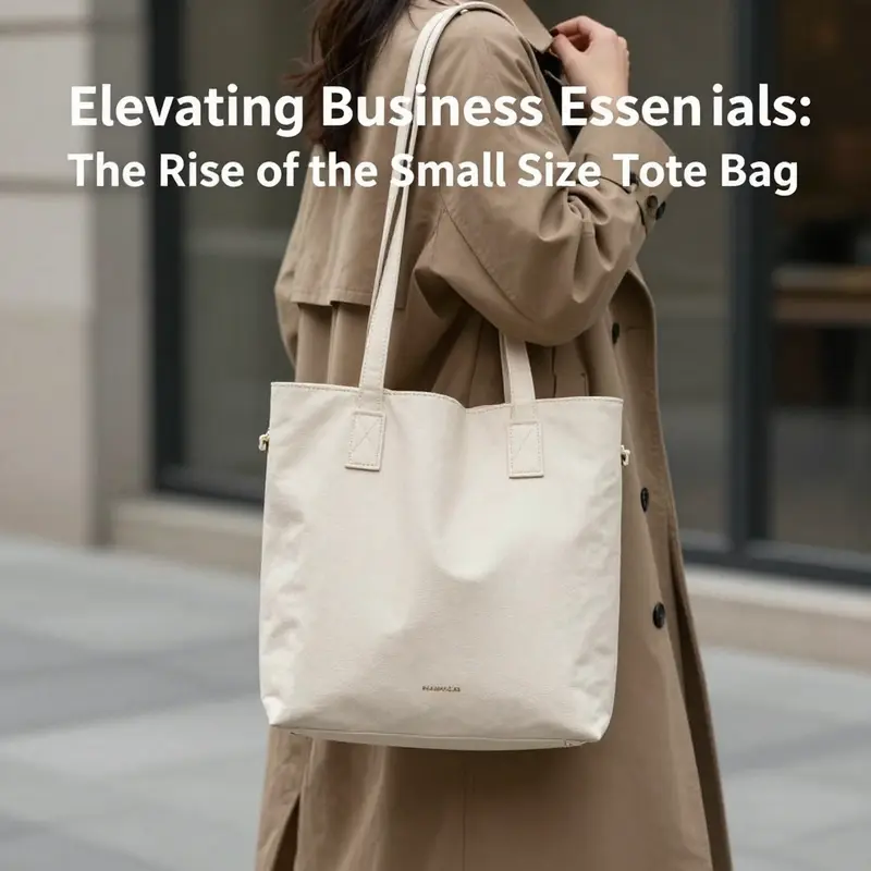 An example of a small size tote bag showcasing its functional design and practicality.