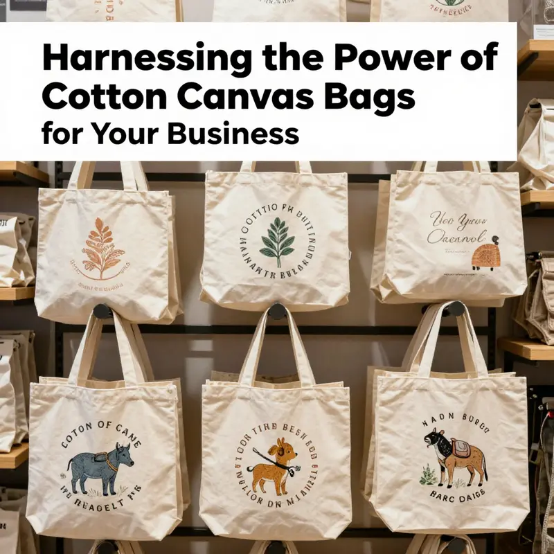 A beautifully arranged collection of cotton canvas bags in a store, highlighting their appeal and usability.