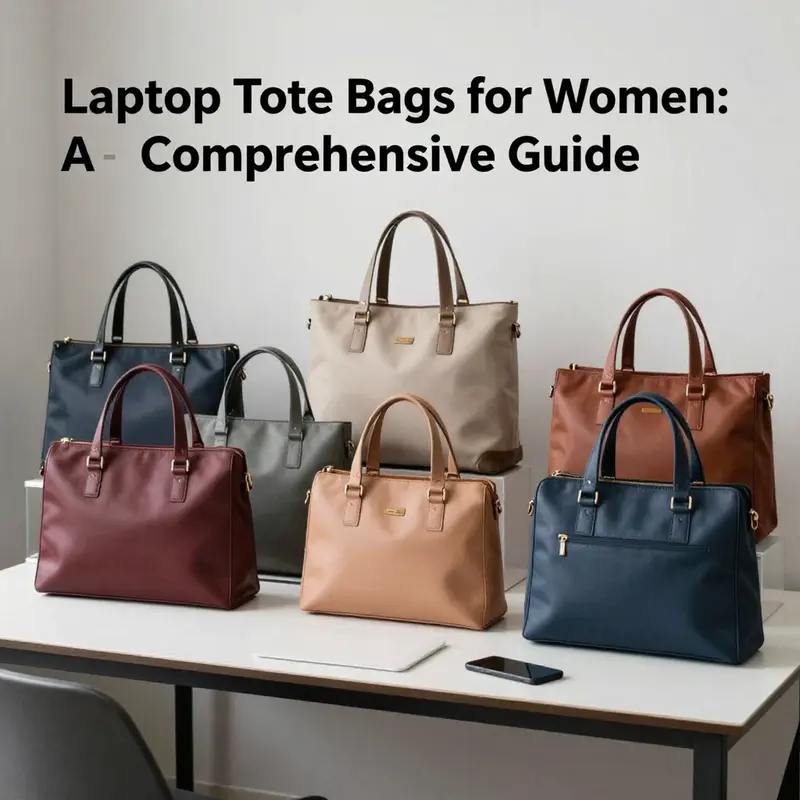 Display of various laptop tote bags highlighting versatility and design.