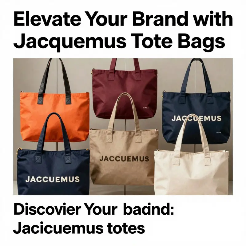 A stylish display of various Jacquemus tote bags emphasizing their artistic elements and modern appeal.