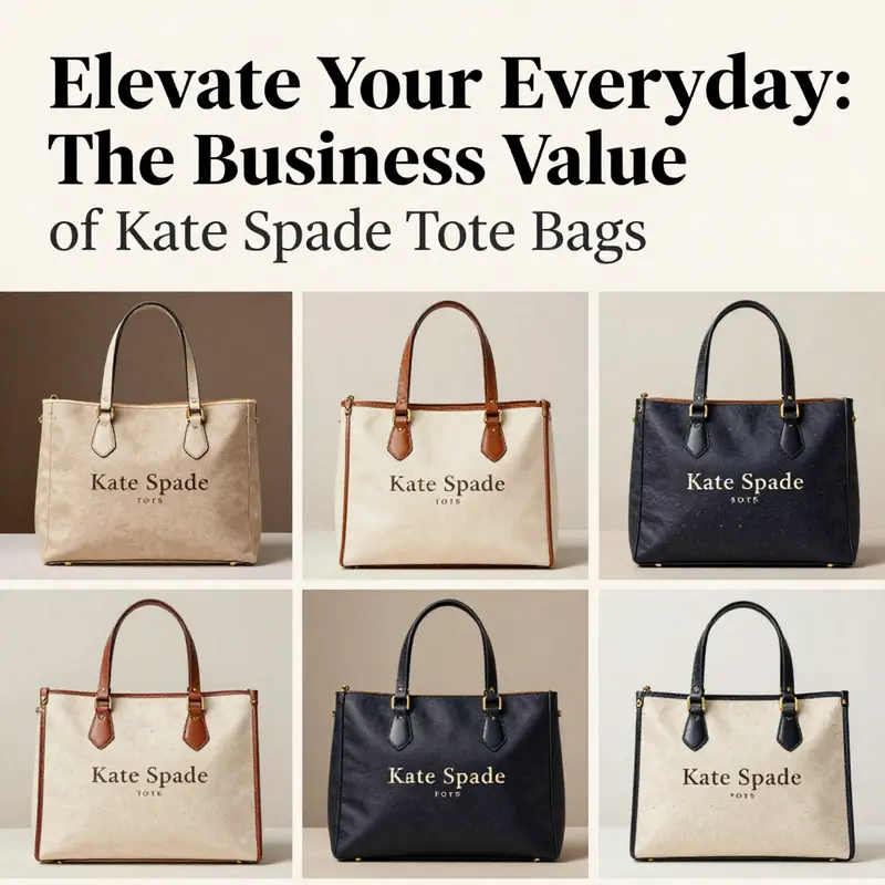 A stylish collage of Kate Spade tote bags in various designs, emphasizing their elegance and practicality for everyday use.