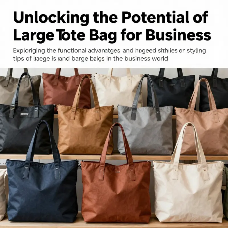 A colorful assortment of large tote bags made from different materials, ideal for business use.
