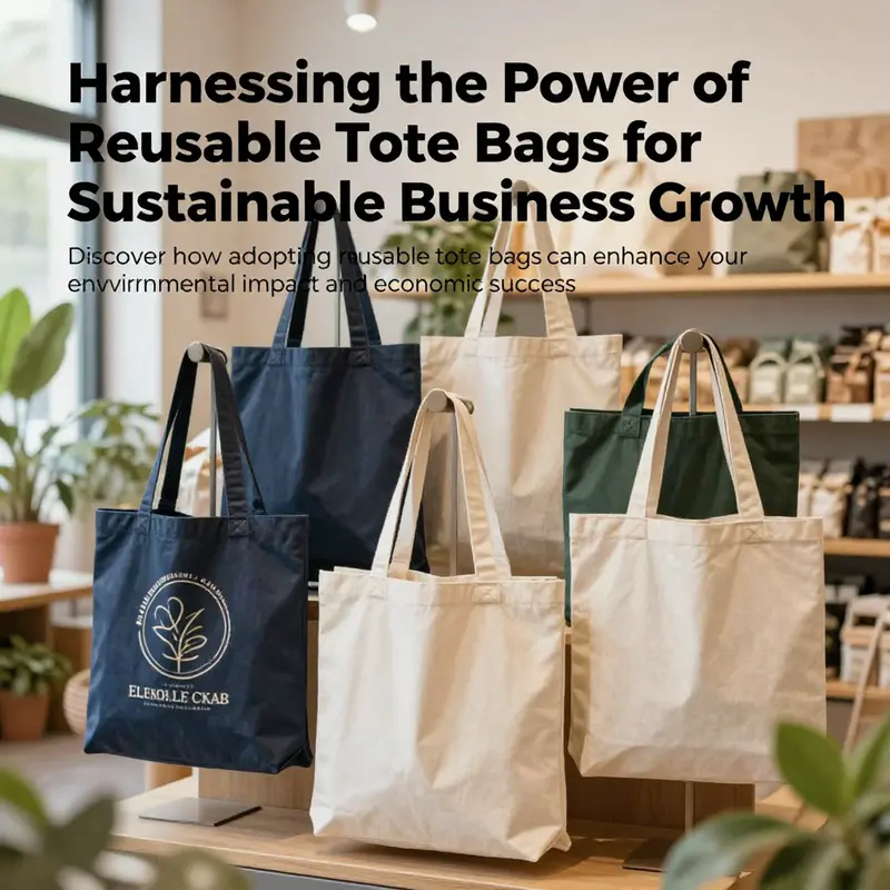 An arrangement of diverse reusable tote bags in a shop setting showcasing their environmental appeal.