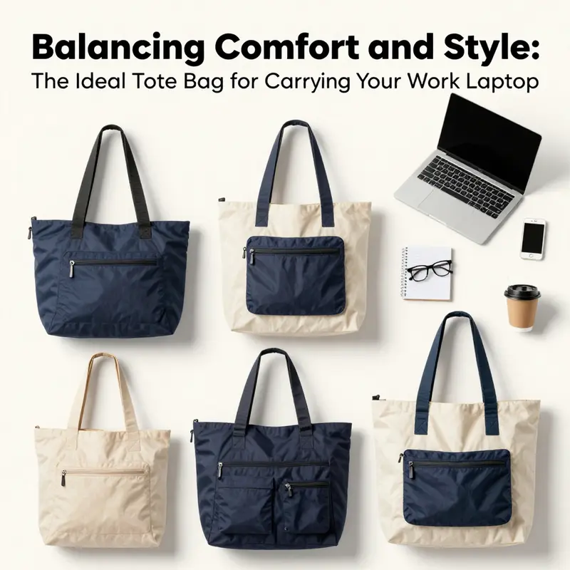 Contrasting an oversized tote bag with a structured satchel, highlighting their unique styles and functionalities for work.