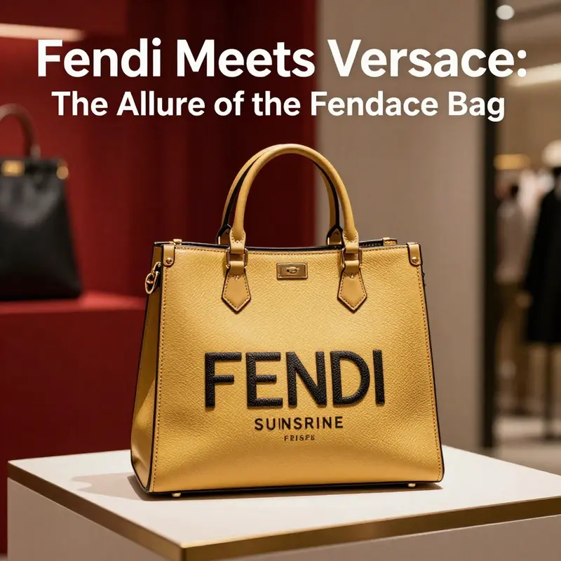 The Fendace Baroque Sunshine Tote Bag elegantly presented against a fashionable backdrop.