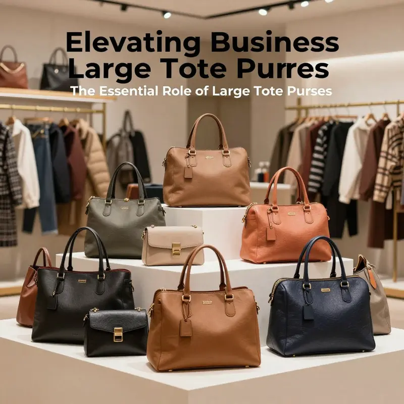 The ideal setup illustrating the practical utility of large tote purses in a workspace.