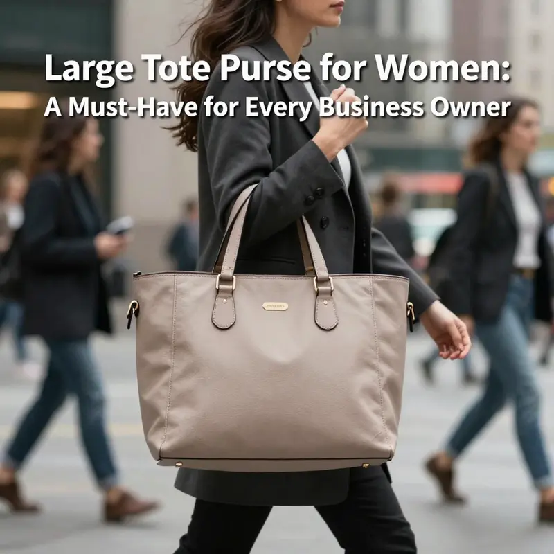 A large tote purse featuring ample space and compartments, perfect for working women.