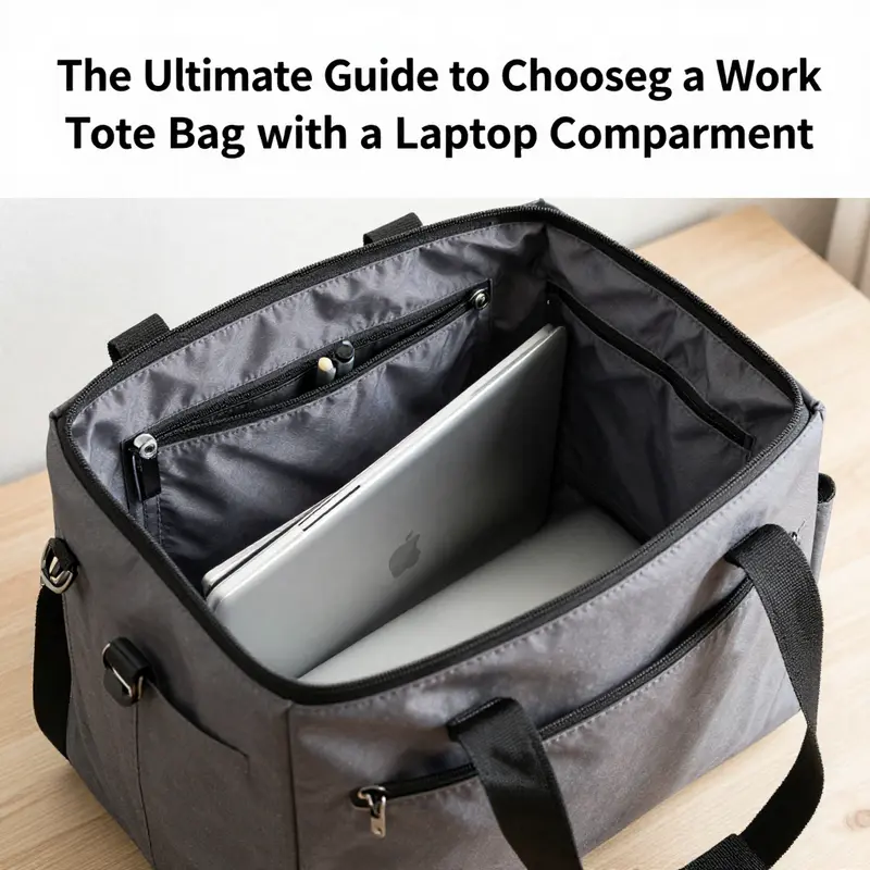 Highlighting the importance of laptop protection in a work tote.