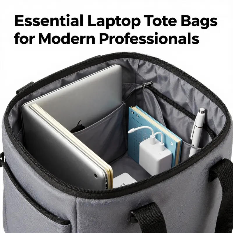 Highlighting the robust materials used in laptop tote bags, ensuring protection and longevity.
