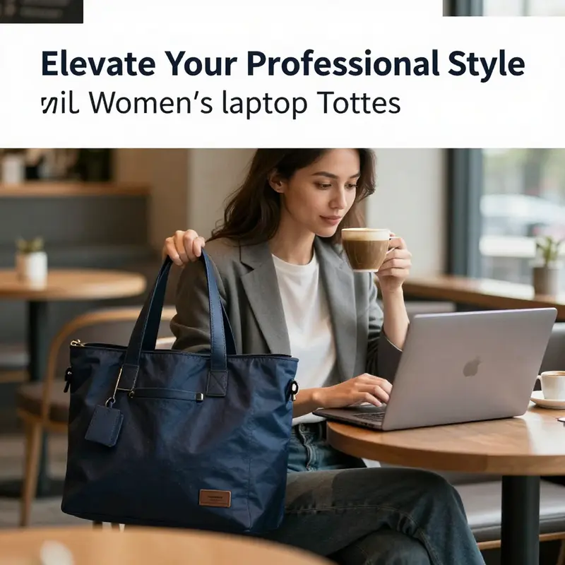 A closer look at the stylish design features of women’s laptop totes.