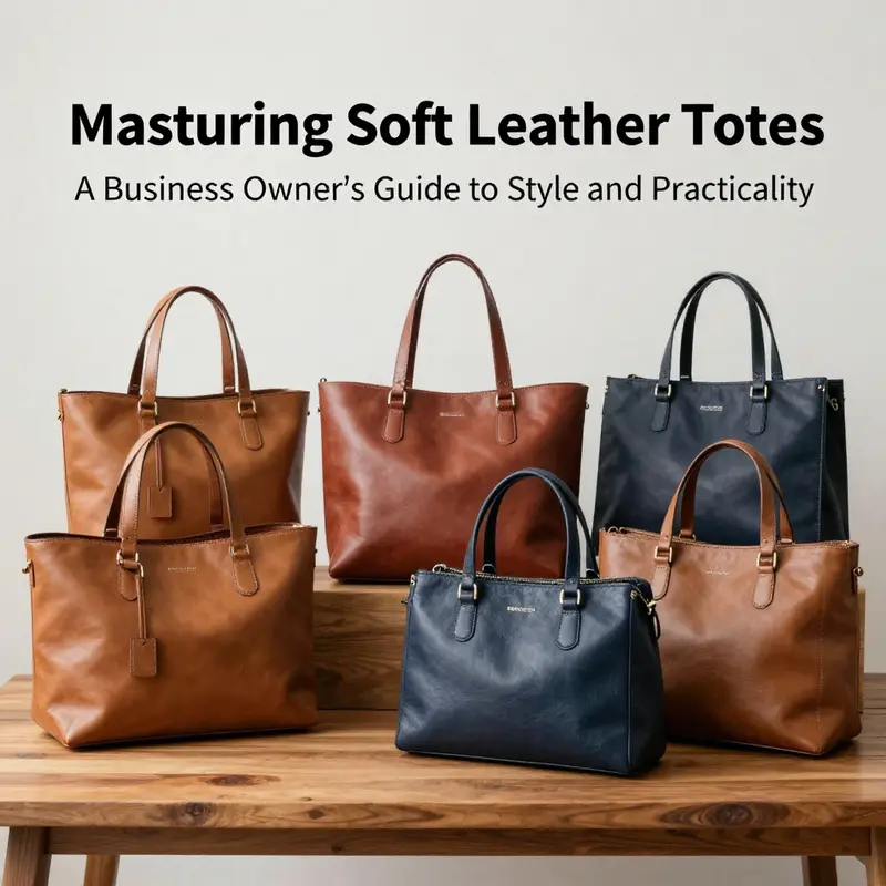 Visual representation of the structural differences between soft and structured leather totes.