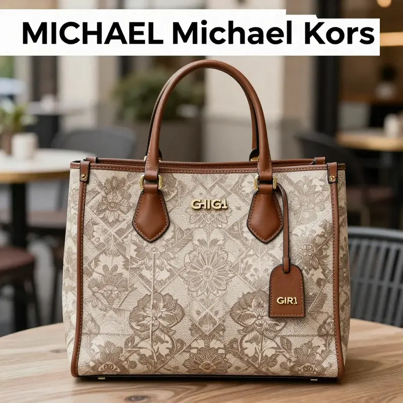 The Gigi tote exudes elegance with its unique jacquard design, perfect for professionals on the go.