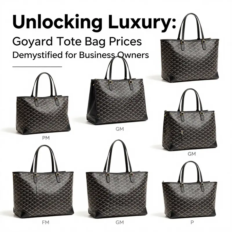 A curated selection of Goyard tote bags highlighting the diversity in models and luxury branding.