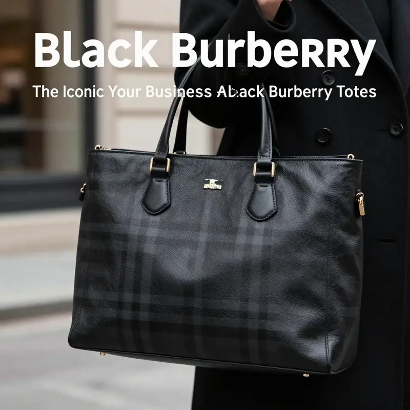 The classic design of the black Burberry tote, featuring its signature embossed check, embodies timeless elegance and sophistication.