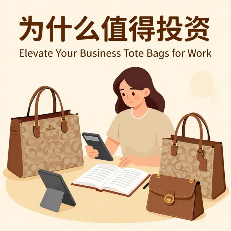 A Coach tote bag exemplifies the fusion of style and practicality in a professional setting.