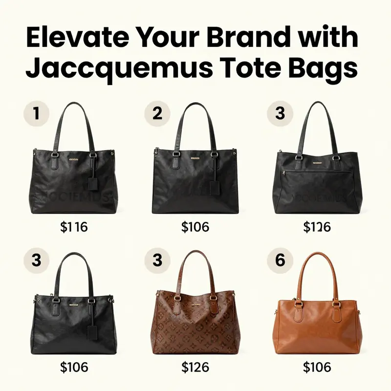 The elegant design of a Jacquemus tote bag showcasing its minimalist appeal.