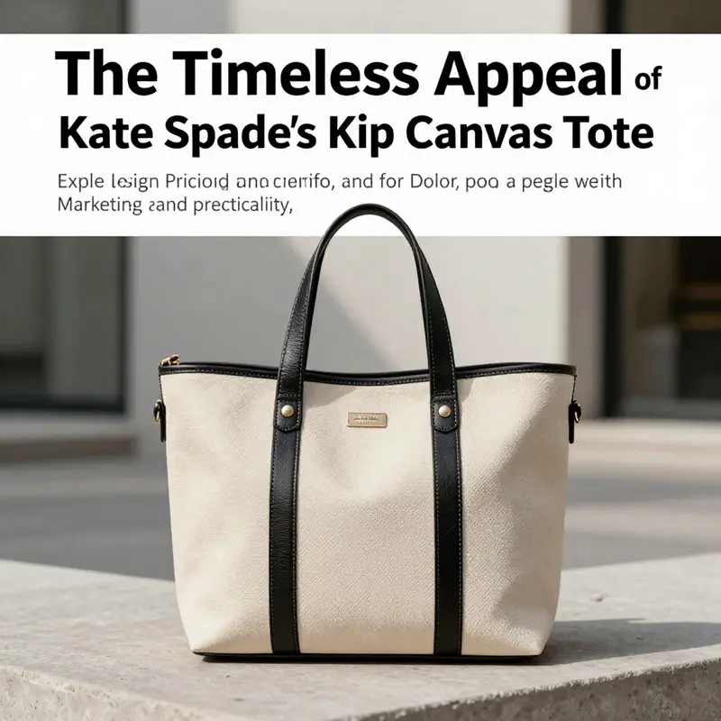 A stylish Kate Spade Kip Canvas Tote positioned in an urban environment, illustrating its fashion-forward appeal.
