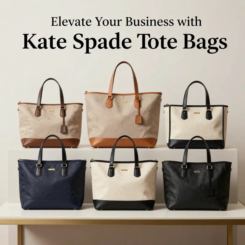 Diverse designs of Kate Spade tote bags, emphasizing practicality and style.