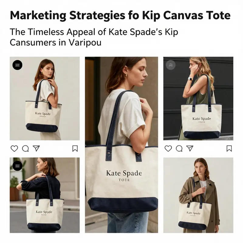 The sophisticated design elements of the Kate Spade Kip Canvas Tote emphasize both style and utility.